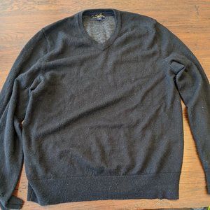 Club Room Black V-Neck Merino Sweater